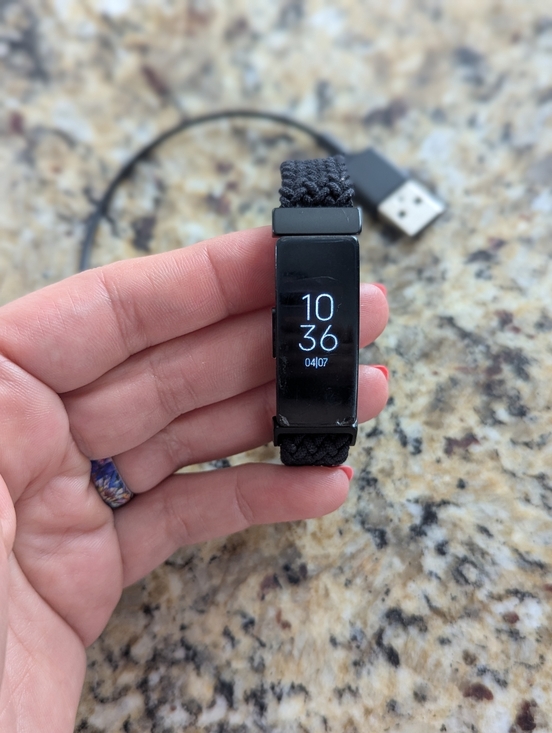 fitbit Other - Black Fitbit Inspire HRFitness Tracker with Braided Band - Smart Activity Watch